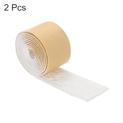HARFINGTON 2pcs 3D Wall Edging Self-Adhesive 90"x3.1" Molding Trim - color: White, size: 90"x3.1"