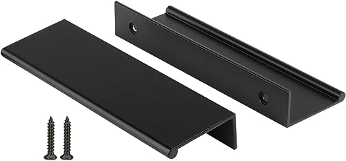 Peaha 25 Pack Kitchen Cabinet Handles 3-3/4" Black Drawer Pulls Edge Pulls - color: Black, size: Hole Centers:3-3/4in(96mm)