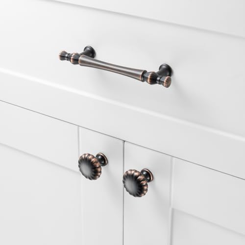 3-3/4 in Oil Rubbed Bronze Cabinet Pulls 10 Pack French Style P2408 - color: Oil Rubbed Bronze, size: 3-3/4" Hole Centers-10 Pcs