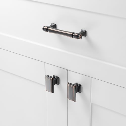 3 Inch Oil Rubbed Bronze Cabinet Pulls 10 Pack French Style P2501 - color: Oil Rubbed Bronze, size: 3 Inch Hole Centers