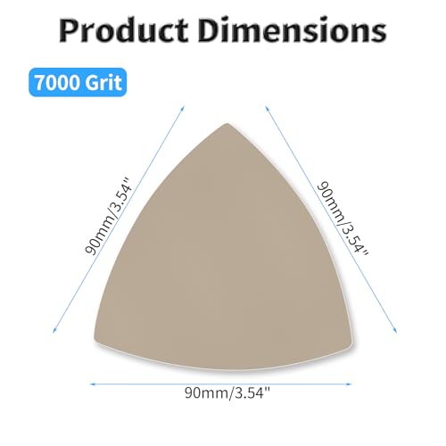12 Pcs Detail Sander Sandpaper, 7000 Grit Triangular Sandpapers - size: 7,000 Grit