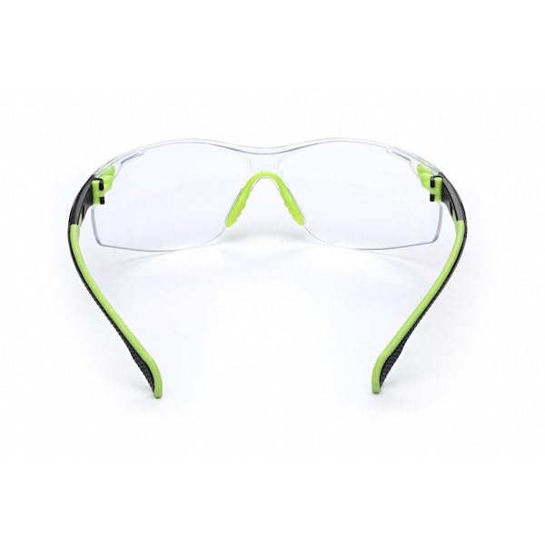 3M Safety Glasses, Solus 1000, Scotchgard Clear Lens, Green/Black Frame - style: Clear Lens, Green/Black Frame