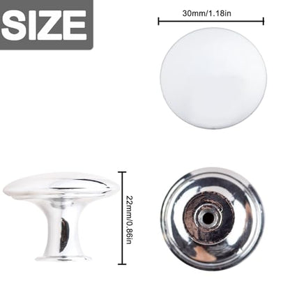 20 Pack Silver Kitchen Cabinet Knobs Round Drawer Pulls - color: Silver