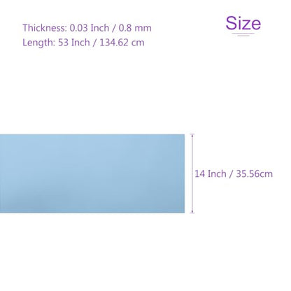 DMiotech 1 Pack 14 Inch x 53 Inch Faux Leather Sheet Furniture Cover Napa Skin Light Blue PU Leather Roll for Handmade DIY Craft Projects - color: Light Blue