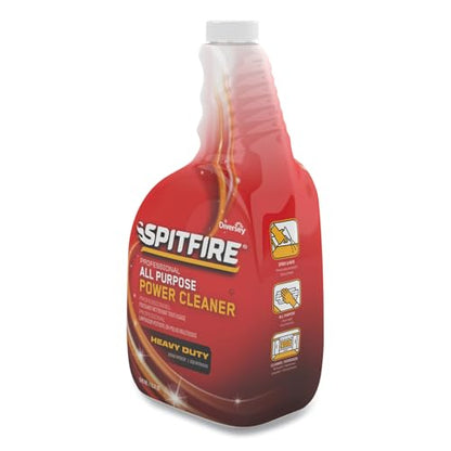 Spitfire Professional All Purpose Heavy Duty Power Cleaner Degreaser, Removes Dirt Grime and Black Heel Marks, 32 Fl Oz bundled with Microfiber Cloth