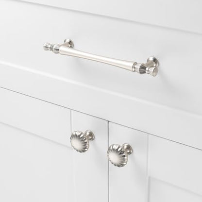 5 Inch Brushed Nickel Cabinet Pulls 10 Pack French Style P2408 - color: Brushed Nickel, size: 5" Hole Centers-10 Pcs