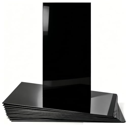 12 pcs Peel and Stick Backsplash Tiles, Black Wall Panels, 23.6" x 11.8” - color: Pure Black, size: 23.6" x 11.8" x 2.2mm