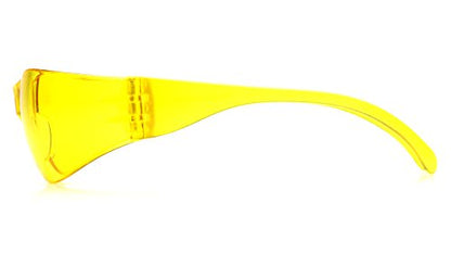 Pyramex Intruder Safety Eyewear Clear Frame Full Foam Padding Clear Anti-Fog Lens - color: Amber Lens/ Amber Frame, style: Standard