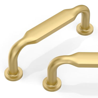 10 Pack Brushed Gold Cabinet Pulls 3 Inch(76mm) Kitchen Cabinet Handles Cabinet Hardware for Drawer Pulls - color: Brushed Gold, size: 3" Hole Center