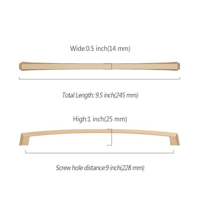Asidrama 10 Pack 9 inch Champagne Bronze Kitchen Cabinet Handles - color: Champagne Bronze, size: 9" Hole Center(228mm)