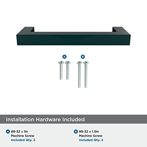 Amerock | Cabinet Pull | Matte Black | 3-3/4 inch (96 mm) Center-to-Center | Monument | 2 Pack | Drawer Pull | Drawer Handle | Cabinet Hardware - color: Matte Black, size: 3-3/4 Inch (96 mm) Center-to-Center (Pack of 2)