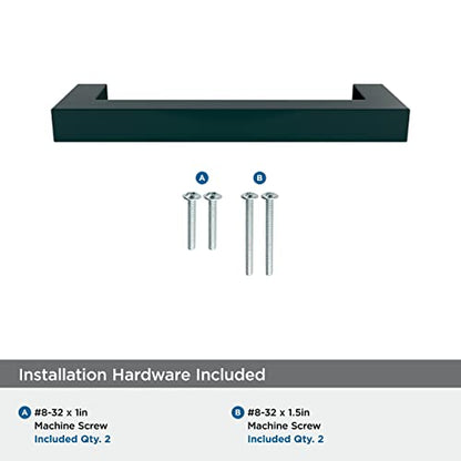 Amerock | Cabinet Pull | Matte Black | 3-3/4 inch (96 mm) Center-to-Center | Monument | 2 Pack | Drawer Pull | Drawer Handle | Cabinet Hardware - color: Matte Black, size: 3-3/4 Inch (96 mm) Center-to-Center (Pack of 2)