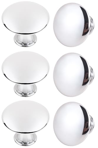 10 Pack Silver Kitchen Cabinet Knobs Round Drawer Pulls - color: Silver