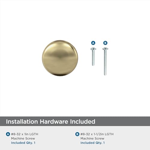 Amerock 1-1/4" Round Edona Golden Champagne Cabinet Knob - color: Golden Champagne, size: 1-1/4 Inch (32 mm) Diameter