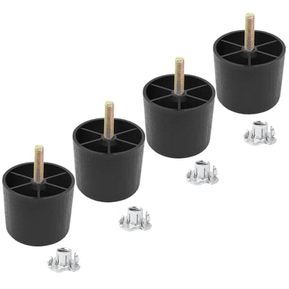 Luomorgo 2 Inch Plastic Table Legs, Black Couch Leg, 4 Pcs - color: Round Tapered, size: 2 Inch