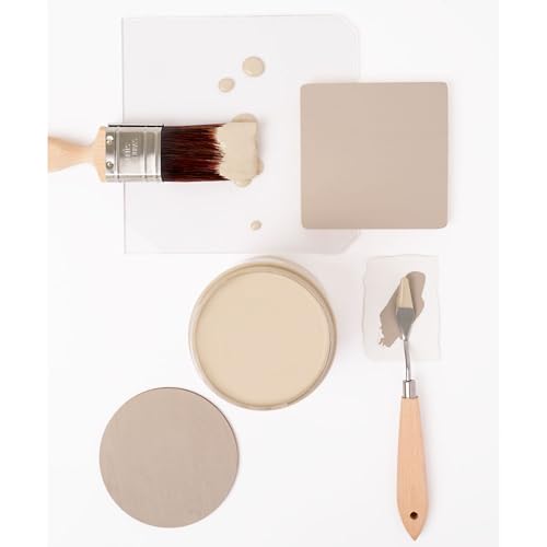 Dixie Belle Silk All-in-One Mineral Paint | French Villa (4oz) | Soft Warm Greige All-in-One Water Based Primer + Topcoat | Durable Furniture Paint | Low Reflective Finish - color: French Villa, size: 4 Fl Oz (Pack of 1)