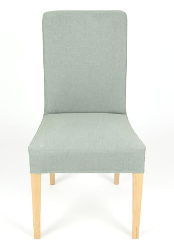 Henriksdal Chair Cover Solid Color Durable Heavy Weight Chenille Fabric Slipcover for Henriksdal Dining Chair (Cool Mint, Single) - color: Cool Mint