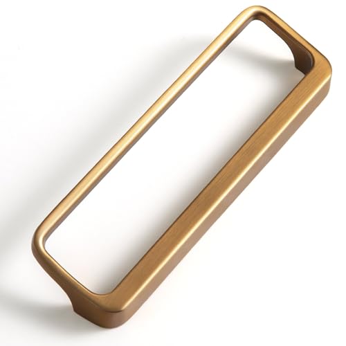 Goo-Ki Champagne Copper Cabinet Pulls with Hole Center 5''(128MM),Modern Zinc Alloy Drawer Pulls for Drawer,Wardrobe,Cupboard,6 Pack - color: Champagne Copper, size: 5'' HOLE CENTERS