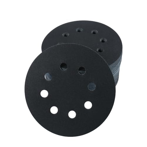 50 Pcs 5 Inch 8 Hole 240 Grit Wet and Dry Sanding Discs, Round Hook and Loop Disc Sandpaper for Random Orbital Sanders - style: 240 Grit