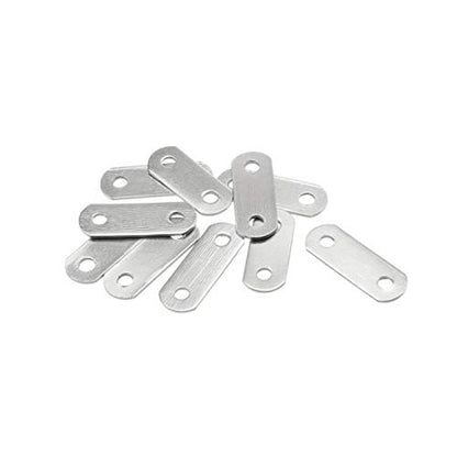 uxcell Repair Plate, 22mmx8mm, Flat Fixing Mending Corner Brace, 10 Pack