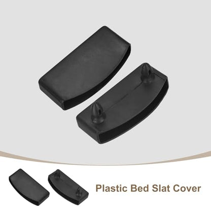 uxcell 12 Pcs 57mm x 9mm Plastic Bed Slat End Caps, Bed Slat Cover Black - color: Black, size: 57mm x 9mm