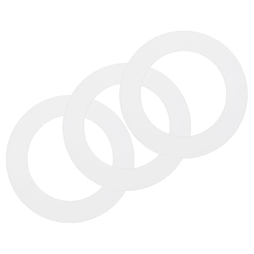 uxcell 3Pack Goof Rings, 2.4" ID 3.6" OD Steel Flat Goof Trim Ring Light Cover Plate Flush Mount Can Converter for Recessed Downlight Vent Ceiling Medallion Wall Hole Decor, Matte White - color: White, size: 2.4" ID x 3.6" OD