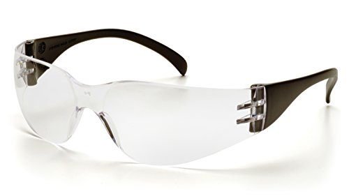 Pyramex Intruder Safety Eyewear Clear Frame Full Foam Padding Clear Anti-Fog Lens - color: Clear Lens/ Black Frame, style: Standard