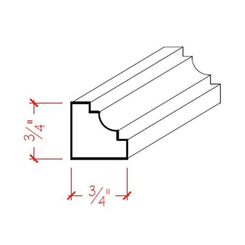 EWCC14 Cove Molding 3/4" x 3/4" Trim. Unfinished, Poplar, 94" - color: Poplar, size: 94 inches