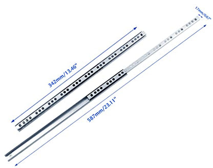 Uenhoy 6 Pair Drawer Slides 13.46" Two Way Slide Track Rail - size: 13.46"-6pairs