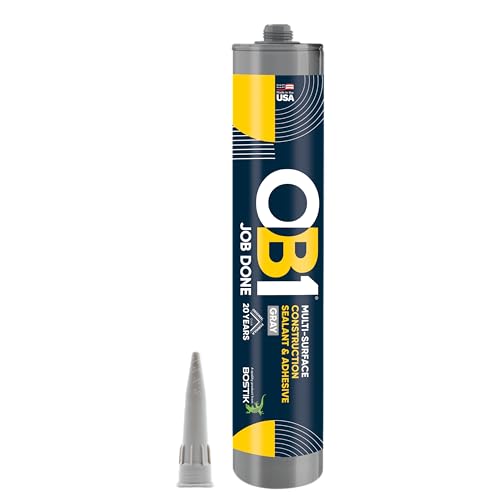 OB1 Universal Caulk Sealant & Adhesive Gray 10.1oz - 1 Cartridge - color: Gray, size: 10.1oz