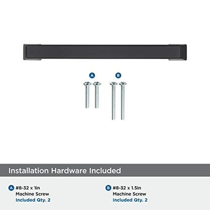 Amerock 5-1/16" Blackrock Black Bronze Drawer Pull - color: Black Bronze, size: 5-1/16 Inch (128 mm) Center-to-Center