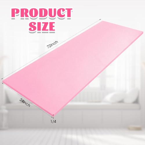 Amylove 1 Pack Upholstery Foam Sheet, 1/4" X 24" X 72",Pink - color: Pink, size: 1/4" X 24" X 72"