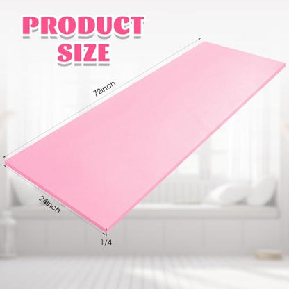 Amylove 1 Pack Upholstery Foam Sheet, 1/4" X 24" X 72",Pink - color: Pink, size: 1/4" X 24" X 72"