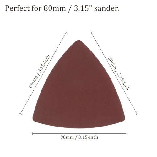 120pcs Mouse Sander Detail Sandpaper 1200Grit 3-1/8" Triangle - size: 1200 grit
