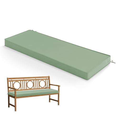 Summsun Outdoor Bench Cushion Pad, 42 x 18 x 3 Inch, Sage Green - color: Sage Green, size: 42x18x3 Inch