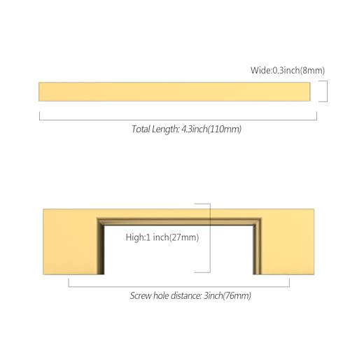 9BUILD 10 Pack Champagne Bronze Cabinet Pulls 3 Inch Champagne Kitchen Cabinet Handles, Cabinet Hardware for Cupboard Drawer Pulls - color: Champagne Bronze, size: 3"/76MM Hole Center, style: 10 Pack