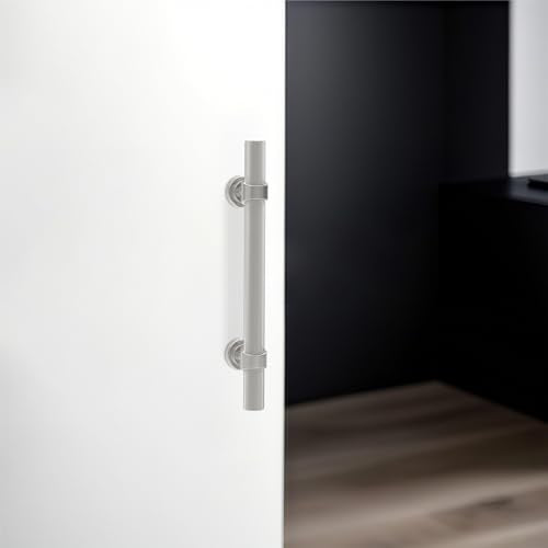 10 Pack 3.5 Inch Brushed Satin Nickel Kitchen Cabinet Handles - color: Brushed Satin Nickel, size: 3-3/4'' Hole Center(96mm)
