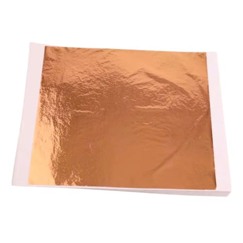 Imitation Copper Leaf Sheets for Art, Copper Sheets for Crafts, Copper Leaf Paper, Metal Leaf, Copper Foil Sheets, Foil Sheet for Crafts, Copper Leaves Decor, DIY Gilding Furniture, Resin Design - color: 200Pcs Copper