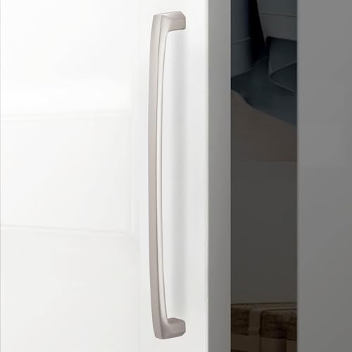 10 Pack 15 Inch Brushed Satin Nickel Kitchen Cabinet Handles - color: Brushed Satin Nickel, size: 15" Hole Center（381mm）