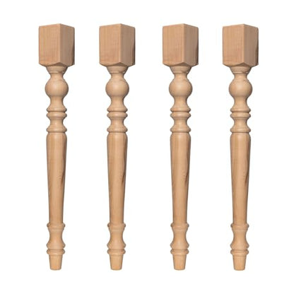 Farmhouse Wood Table Leg, Kitchen Island Legs, Dinner Table Legs, Bench Legs (with connector, 29 Inch / 73 cm) - size: 29 Inch / 73 cm