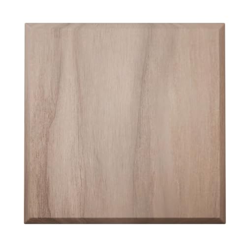 3 1/2"W x 3 1/2"H x 7/8"P Americraft Solid Hardwood Stain Grade Standard Smooth Rosette with Beveled Edge, Walnut - color: Walnut, size: 3.5-in. W x 3.5-in. H