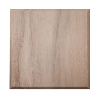 3 1/2"W x 3 1/2"H x 7/8"P Americraft Solid Hardwood Stain Grade Standard Smooth Rosette with Beveled Edge, Walnut - color: Walnut, size: 3.5-in. W x 3.5-in. H