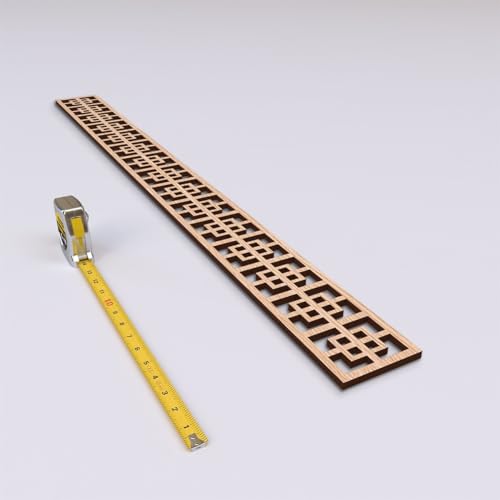 46 3/8"W x 4"H x 3/8"T Cambridge Fretwork Moulding, Red Oak - color: Red Oak, size: 4-in. H x 0.375-in. T