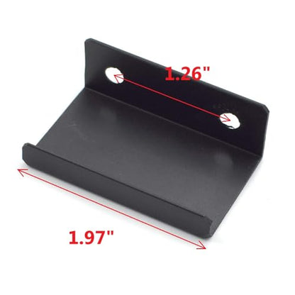 Black Finger Pulls, 1.97 Inch, 1.26 Inch Spacing, 6Pcs - color: Black, size: 50mm/1.97", style: Straight Edge