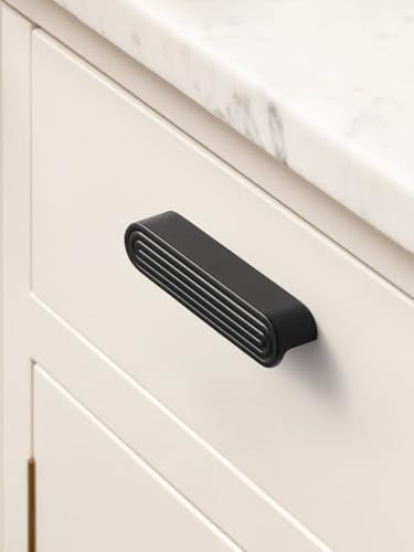 Cabinet Pulls Black 3-3/4" Hole Center 5 Pack - color: Black, size: 3-3/4"(96mm) Hole Center