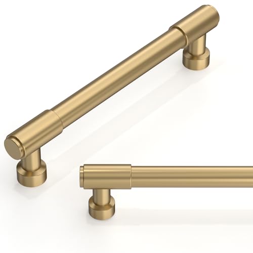 10 Pack Champagne Bronze Cabinet Pulls 5 Inch(128mm) Kitchen Cabinet Handles Cabinet Hardware for Drawer Pulls - color: Champagne Bronze, size: 5" Hole Center
