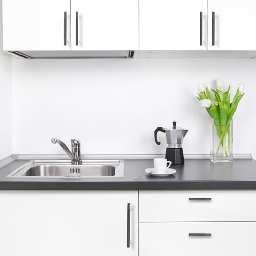 30 Pack 3.75 Inch Matte Black Kitchen Cabinet Handles Knurled Cabinet Pulls Black Drawer Pulls Kitchen Hardware - color: Matte Black, size: 3.75'' Hole Center(96mm)