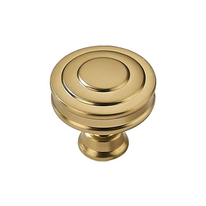 khtumeware 10 Pack 1-1/4 Inch(32mm) Brushed Brass Round Cabinet Knobs Heavy Duty Soild Warm Brass Cabinet Knobs Kitchen Brushed Gold Cabinet Hardware for Cupboard Drawer Handles - color: Brushed Brass, size: 1-1/4"(32mm)Diameter