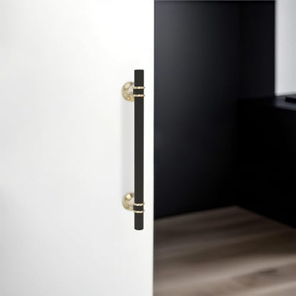 10 Pack 6-1/4 Inch Cabinet Pulls knurled Matte Black and Brushed Gold Kitchen Cabinet Handles Aluminum and Zinc Alloy Drawer Pulls Solid Cabinet Hardware - color: Black and Brushed Gold Knurled, size: 6-1/4'' Hole Center(160mm)