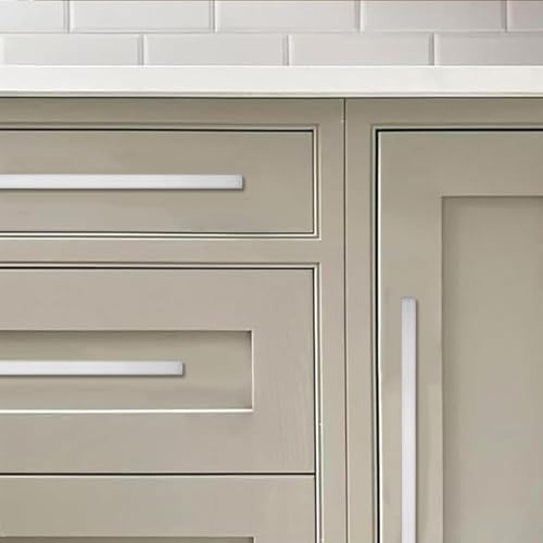 khtumeware 10 Pack 3-3/4 inch(96mm) Hole Center Brushed Nickel Cabinet Pulls Solid Heavy-Duty Square Cabinet Handles Drawer Pulls Kitchen Cabinet Hardware Kitchen Handle - color: Brushed Satin Nickel, size: 3-3/4 inch(96mm) hole center
